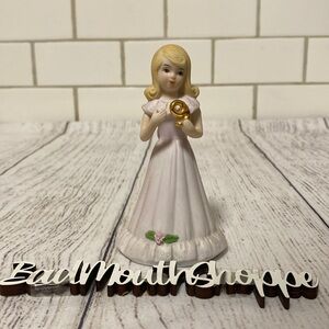Vintage Enesco Growing Up Birthday Girls Porcelain Figurine - Blonde, 9